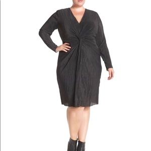 NWT Eloquii Knot Front Accordion Dress